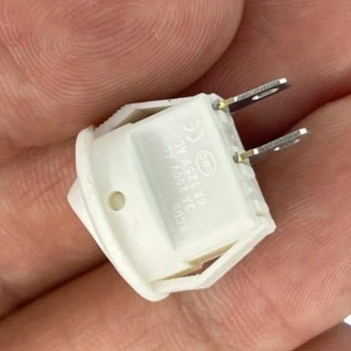 IC-134E Beyaz Yuvarlak Anahtar Işıksız On-Off 2P