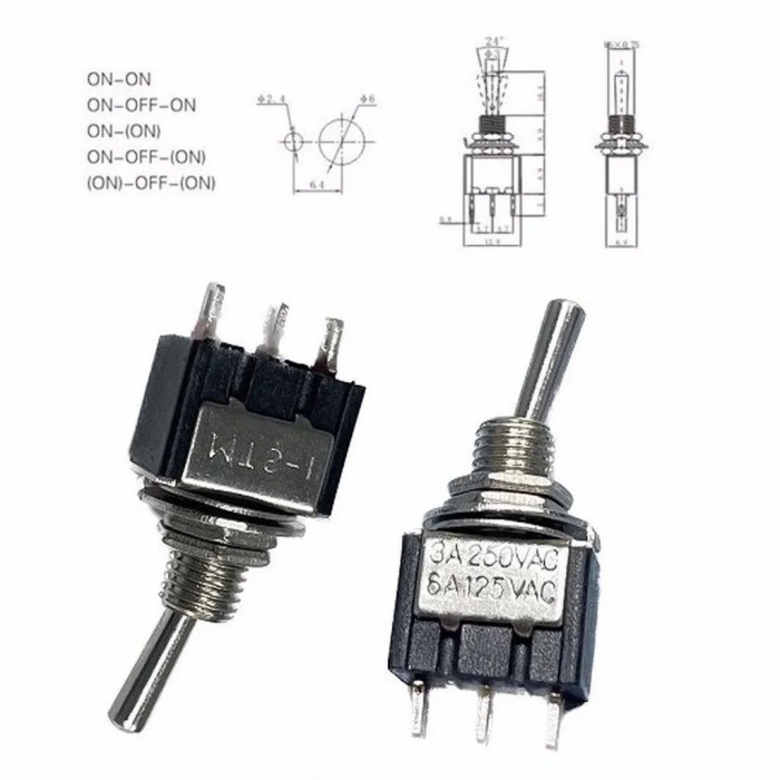 IC-139 3 Ayak Toggle Switch Anahtar On-Off MTS-102