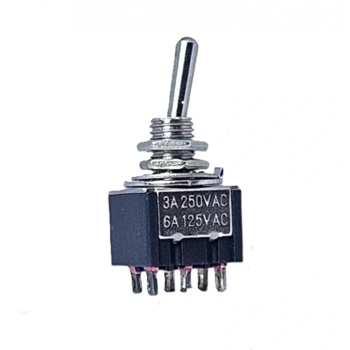 IC-147 Toggle Switch Yaylı On-Off-Mom 6P Ø6mm MTS-213