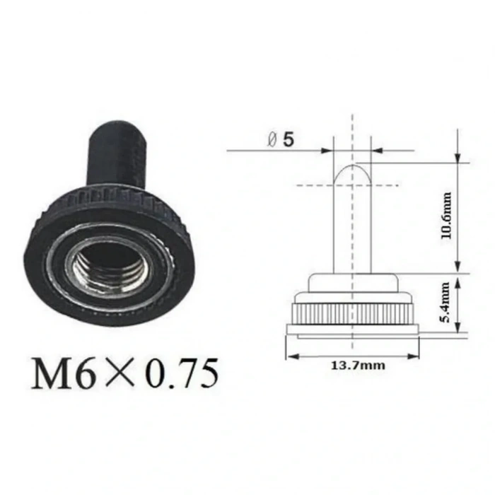 IC-161A Su Geçirmez Toggle Switch Kılıfı 6mm İçin