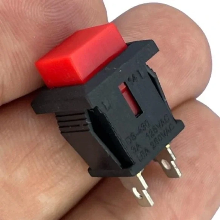 IC-180K-0 Kare Buton Kırmızı Yaylı Ters DS-430