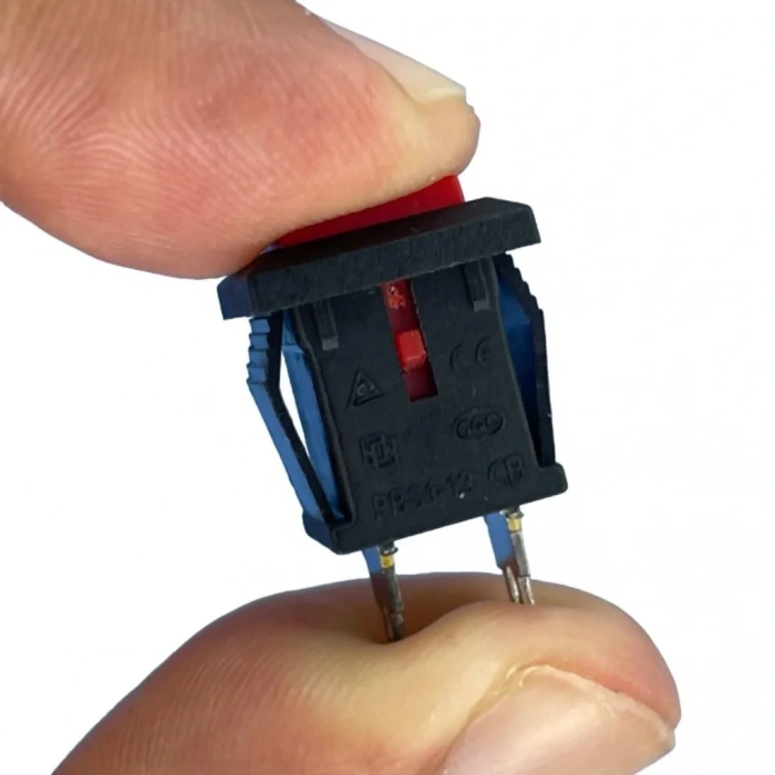 IC-180K-0 Kare Buton Kırmızı Yaylı Ters DS-430