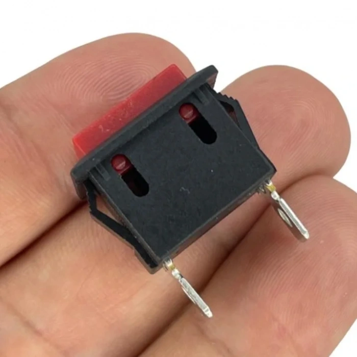 IC-180K-1 Kırmızı Dikdörtgen Yaylı Plastik Buton 2P PBS-101