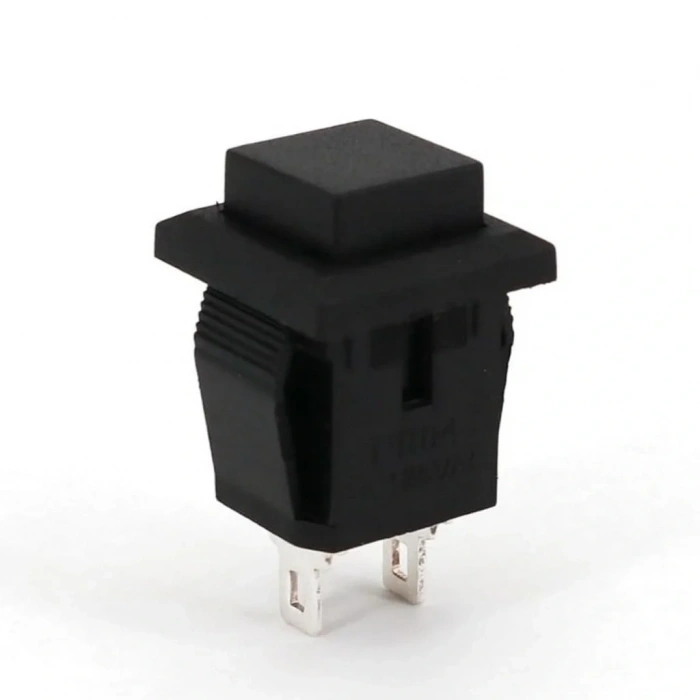 IC-180K Plastik Buton Yaylı 2P PBS15B Siyah