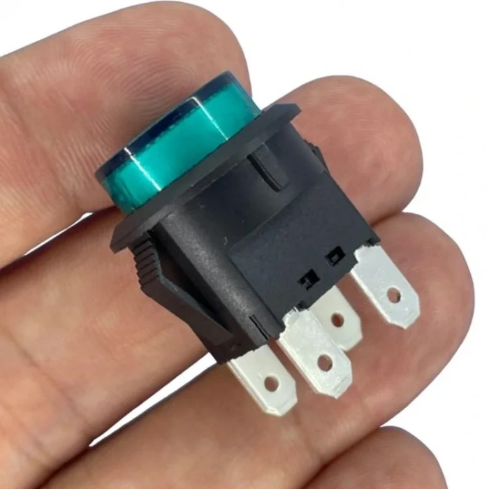 IC-180N Buton Plastik 22mm 12V 4P Yeşil
