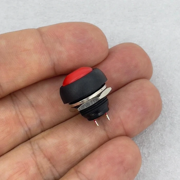 IC-184 Kırmızı Plastik Push Buton 12mm PBS-33B
