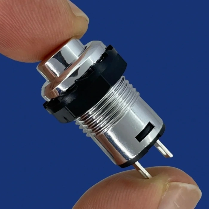 IC-185C Gümüş Buton Yuvarlak Plastik Kalıcı 12mm 2P