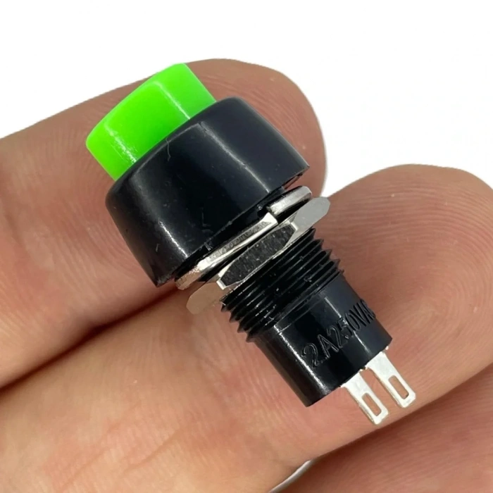 IC-190 Yeşil Buton Yuvarlak Plastik Kalıcılı 10mm