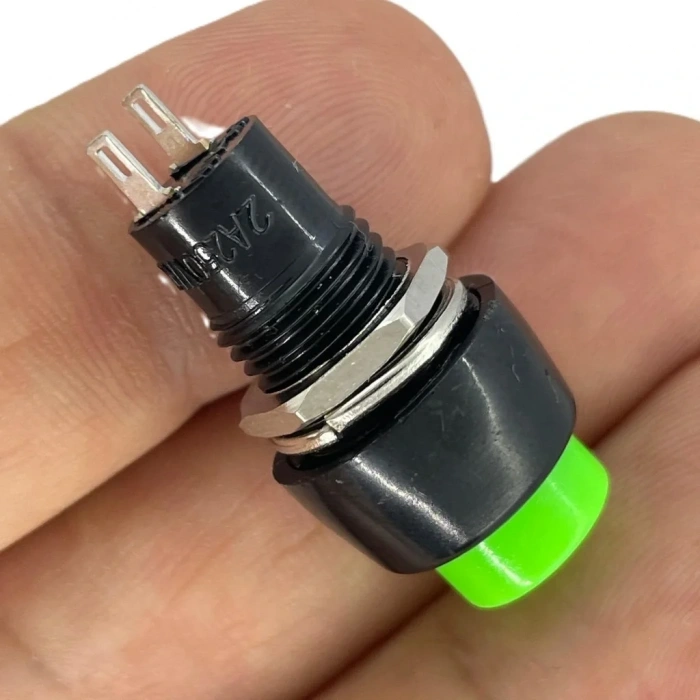 IC-190 Yeşil Buton Yuvarlak Plastik Kalıcılı 10mm