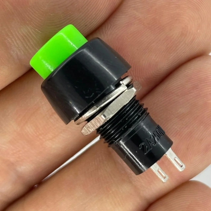 IC-190 Yeşil Buton Yuvarlak Plastik Kalıcılı 10mm