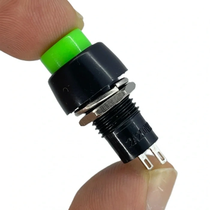 IC-190 Yeşil Buton Yuvarlak Plastik Kalıcılı 10mm