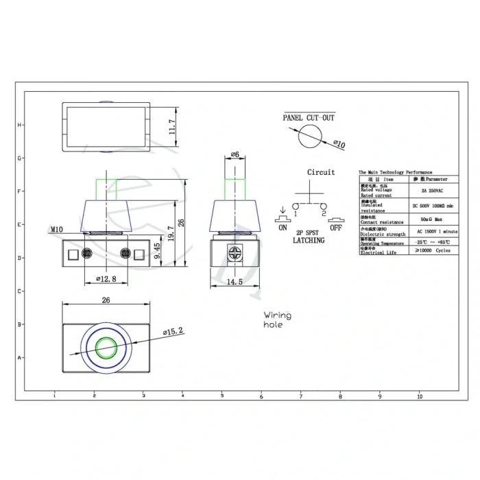 IC-192A Çıt Çıt Anahtar Vidalı Deney Anahtarı PBS-17A