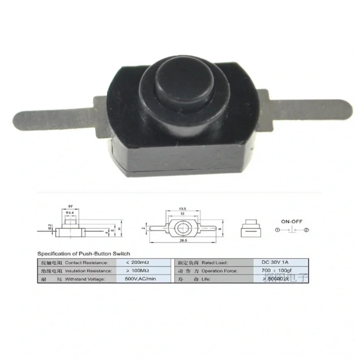 IC-192B-1 Mini Çıt Çıt Deney Anahtarı Switch On-Off