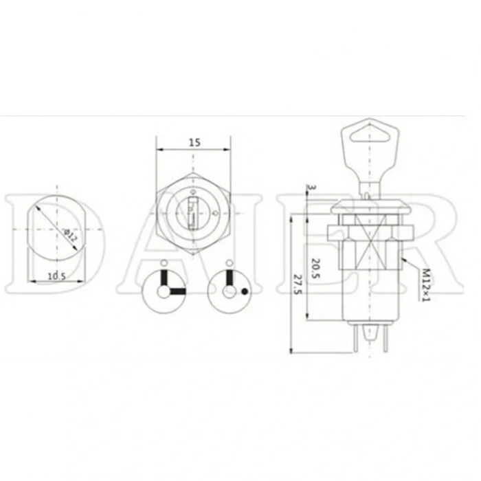 IC-195 Anahtarlı Switch 0-1 Yeni KS-01-101C