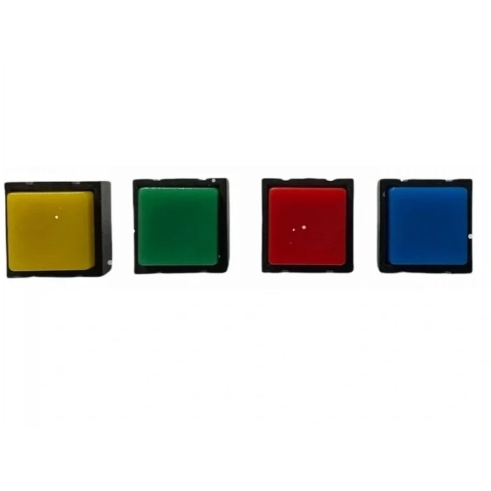 IC-204C Yaylı Kare Plastik Buton 12x12mm PBS-18B (Mavi)