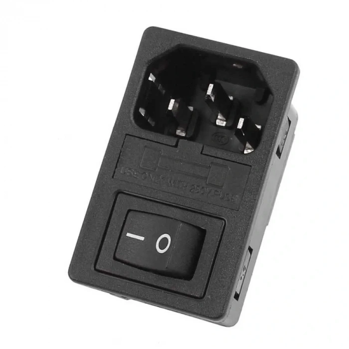 IC-214A C14 Power Soket Sigorta Yuvalı Anahtarlı Kutu Tip