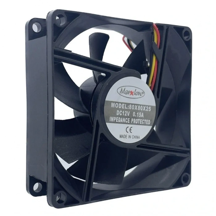IC-216 Kare Fan 80x80x25mm 12V DC 3 Kablo