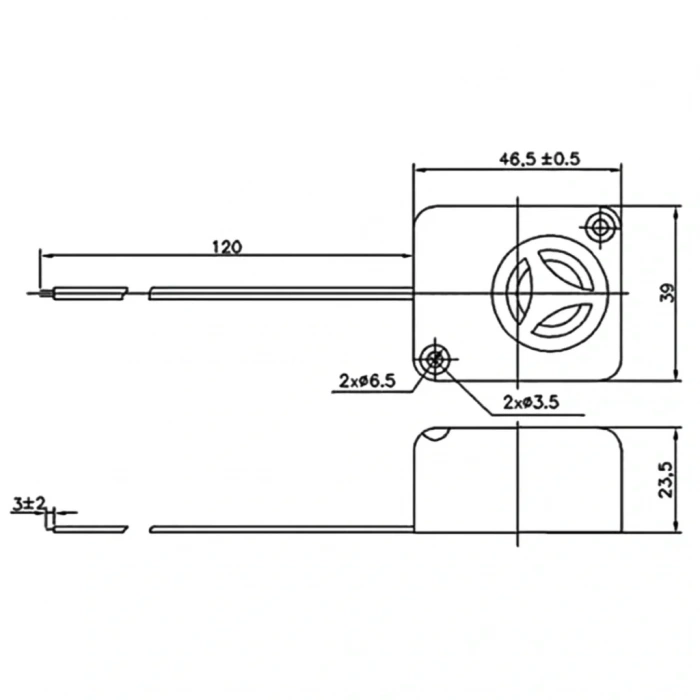 IC-221A Buzzer 12V DC Devreli Kablolu Siren Ses