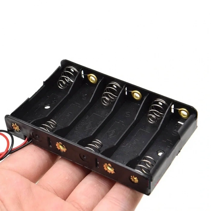 IC-234B AA Pil Yuvası 6lı Yan Yana
