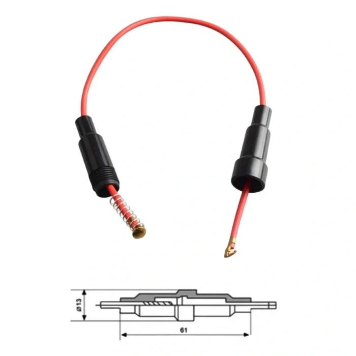 IC-237C-2 Sigorta Yuvası Kablolu 6x30mm