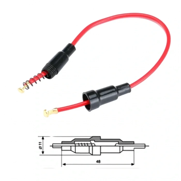 IC-237C Sigorta Yuvası Kablolu 5x20mm