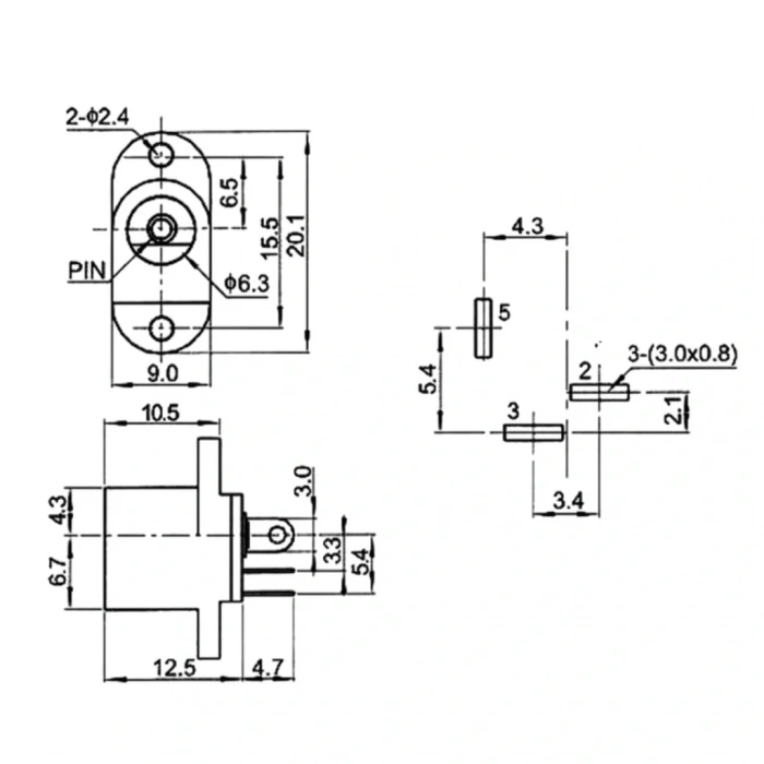 IC-258F DC Jak 2.1mm Kulaklı Tip