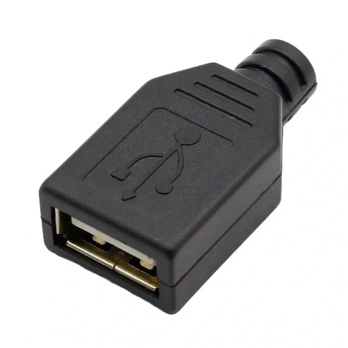 IC-265F USB A Tip Seyyar Kapaklı Dişi USB Soketi