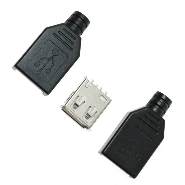 IC-265F USB A Tip Seyyar Kapaklı Dişi USB Soketi