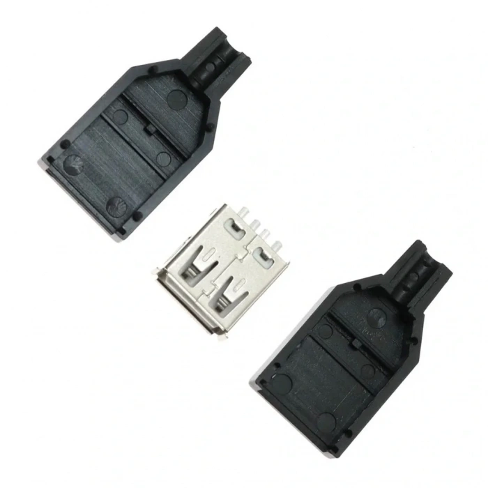 IC-265F USB A Tip Seyyar Kapaklı Dişi USB Soketi