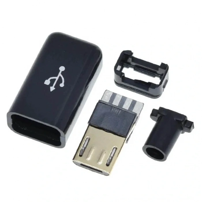 IC-266A-5 Erkek Micro USB Konnektör Seti Şarj Kablo Soketi