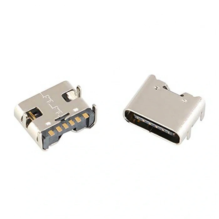 IC-266B-3 Dişi Type-C Soket USB-C Konnektör Şase 6 Pin