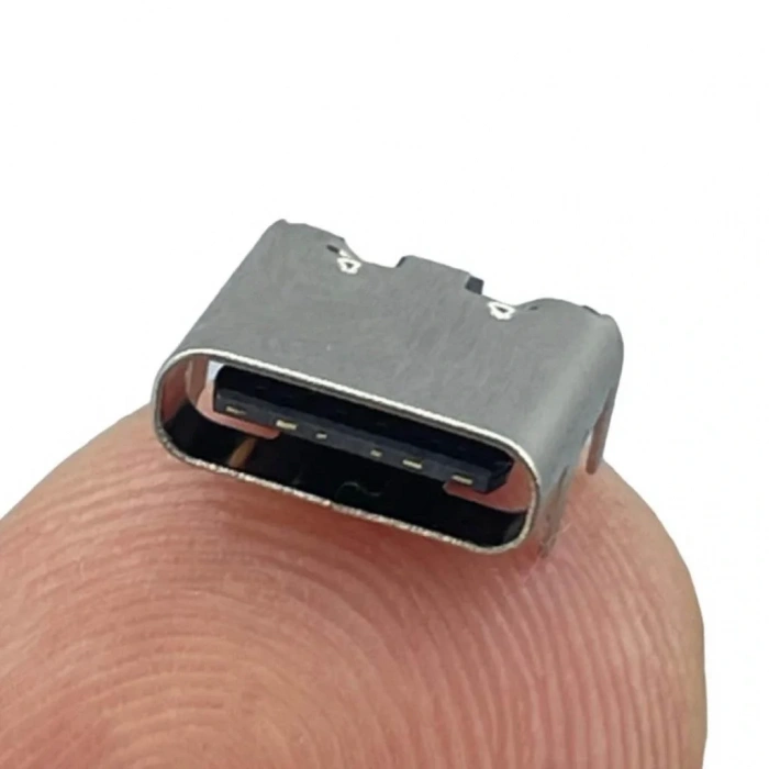 IC-266B-3 Dişi Type-C Soket USB-C Konnektör Şase 6 Pin
