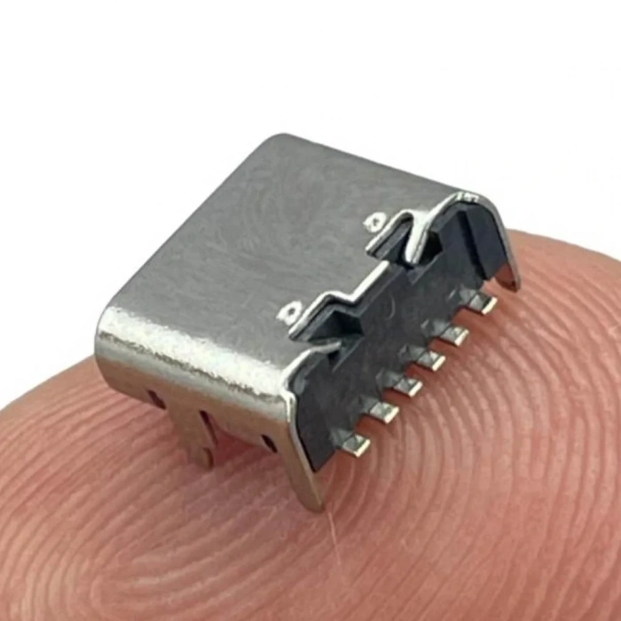 IC-266B-3 Dişi Type-C Soket USB-C Konnektör Şase 6 Pin
