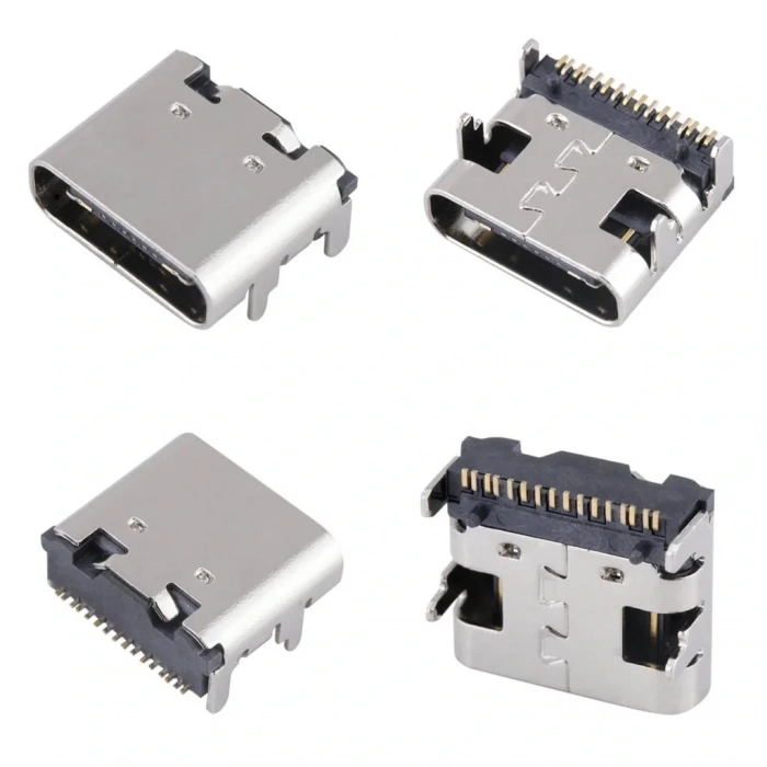 IC-266B-4 Dişi Type-C Soket USB-C Konnektör Şase 16 Pin