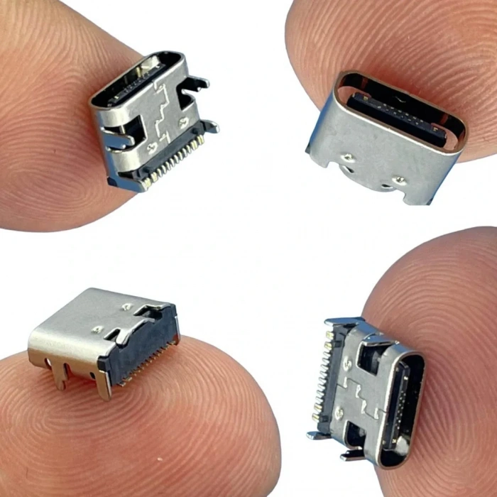 IC-266B-4 Dişi Type-C Soket USB-C Konnektör Şase 16 Pin