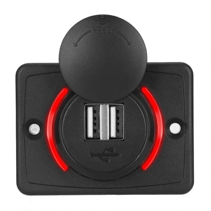 IC-266C-2 Pano Tip İkili USB Kulaklı - Şarj Soketi
