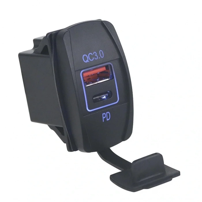 IC-266C-4 Marin Tip İkili USB 3.0 + Type-C Şarj Soketi