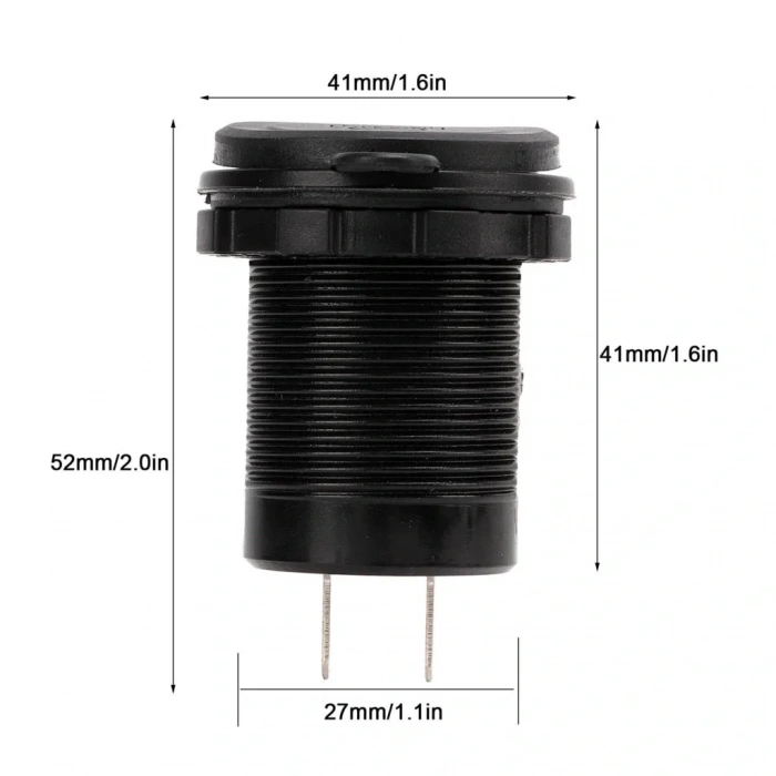 IC-266C-5 USB3.0 + Type-C Pano Tipi Çakmaklık Soketi 12-24V