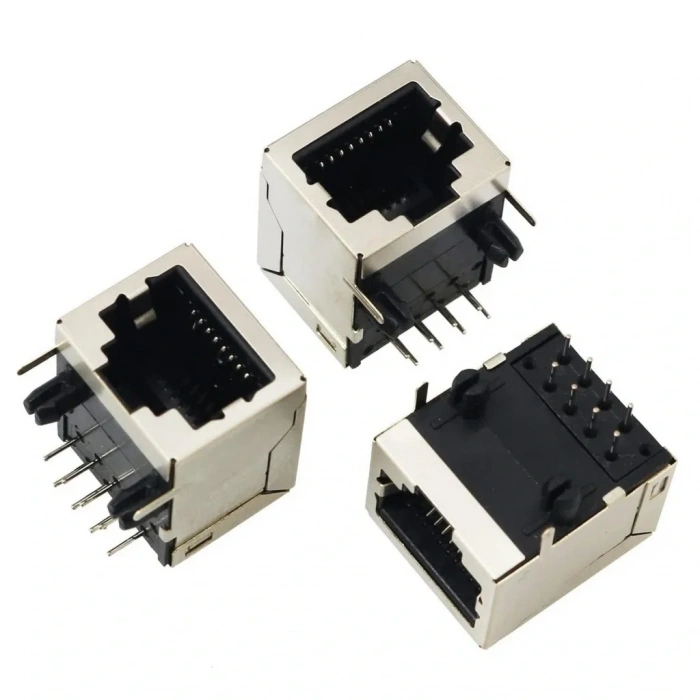 IC-266H-5 RJ45 Şase PCB Ucu 90° RJ45 Konektör