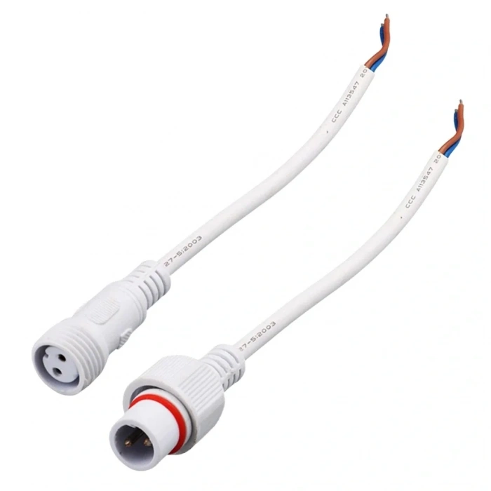 IC266K Kablolu IP67 Konektör Takım 2 Pin Beyaz