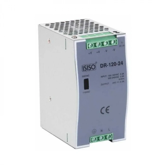 IDR-120-12 - 120W 12VDC 10A Raya Montajlı Güç Kaynağı