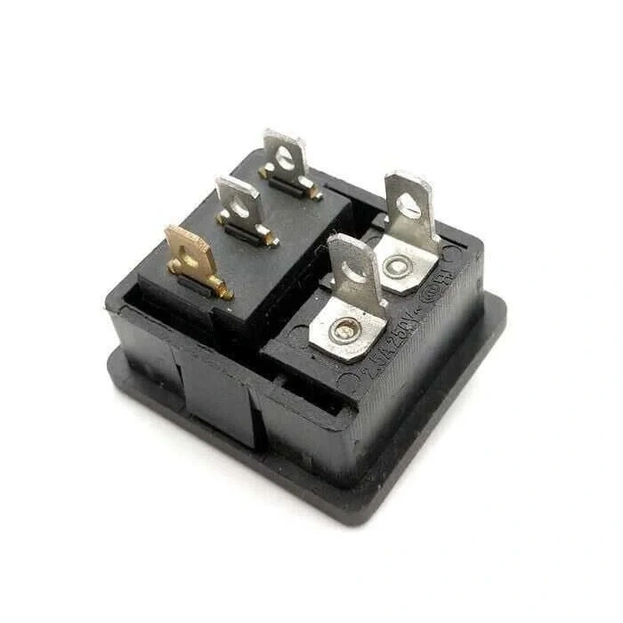 IEC320 2-Pin Erkek Power Soketi - Işıklı Anahtarlı