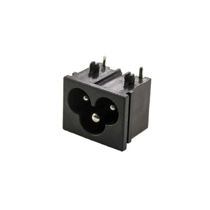 IEC320 C6 Erkek Power Soketi 90 Derece