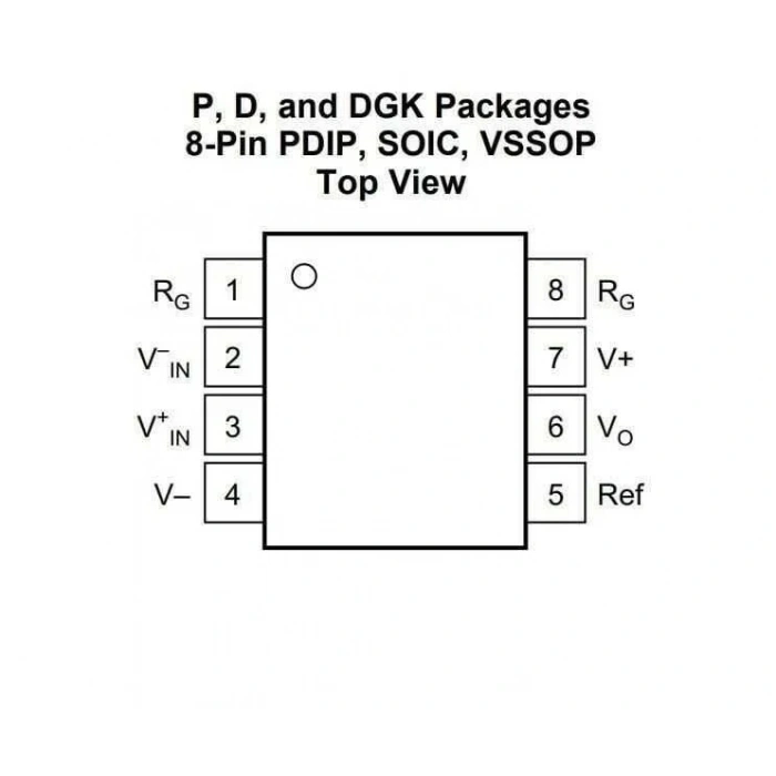 INA126UA SOIC-8 Enstrümantasyon Yükselteci Entegresi