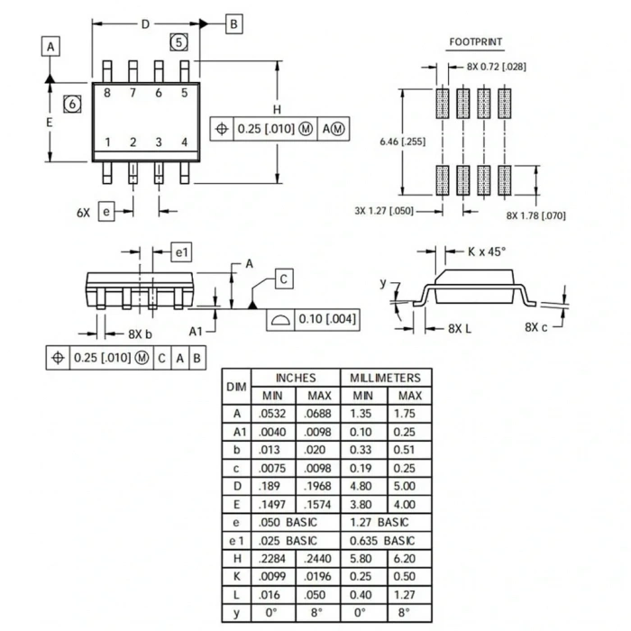 IR2101 Smd Mosfet Sürücü Entegresi Soic-8