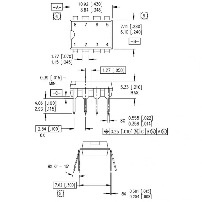 IR2108 Mosfet Sürücü Entegresi Dip-8