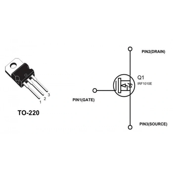 IRF1010E - 60V 81A Mosfet - TO220