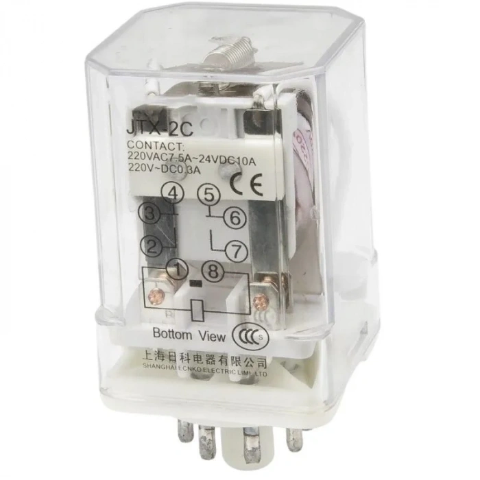 JTX-2C AC 380V 8 Pin 2NO + 2NC Elektromanyetik Röle