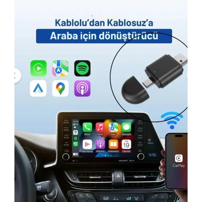 Kablosuz CarPlay Adaptörü - Wireless CarPlay Çevirici
