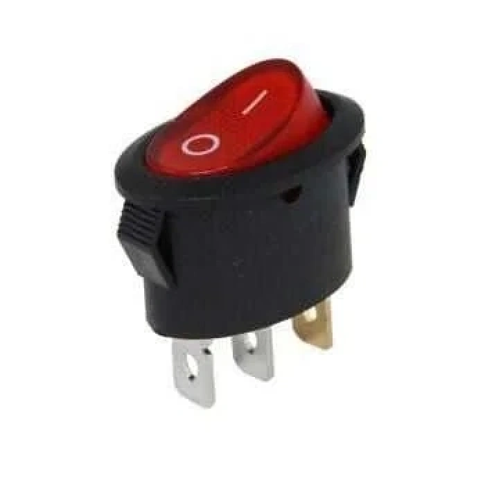 KCD1-3 Oval Işıklı On/Off Anahtar 3 Pin